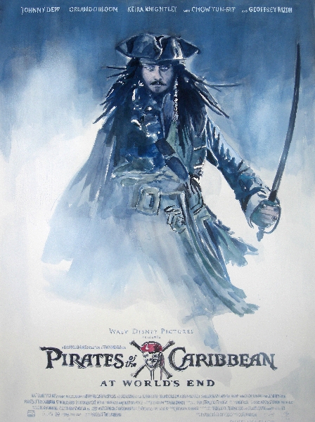 Pirates of the Caribbean (Movie Poster Reproduction)