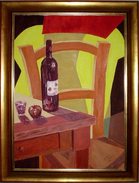 Still Life 1 with wine bottle