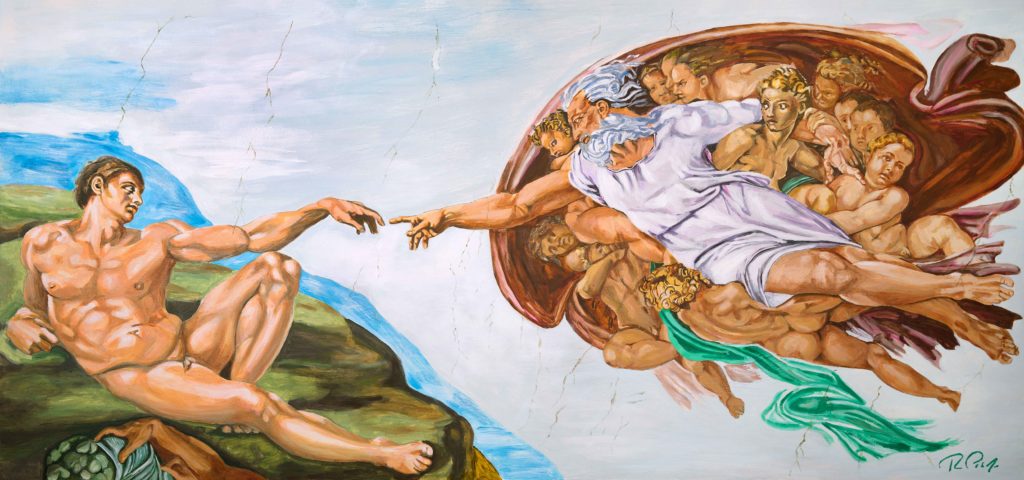 The Creation of Adam (after Michelangelo)